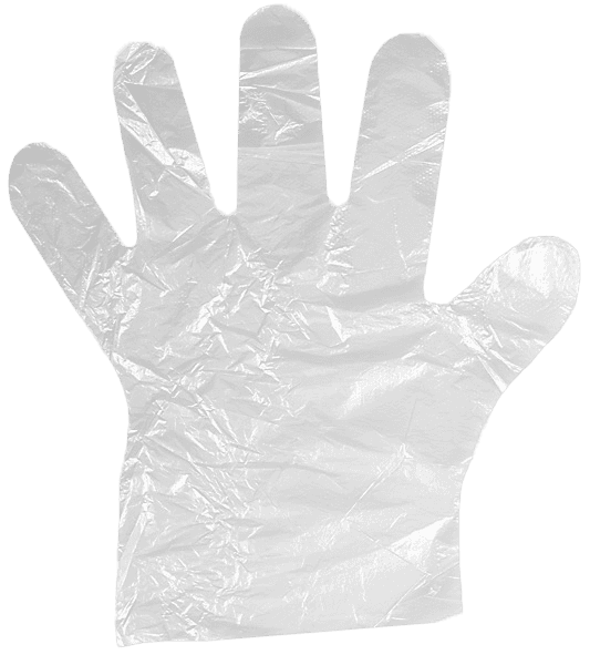 Перчатки одноразовые полиэтиленовые 55 гр размер L (100 шт.упак) Эл