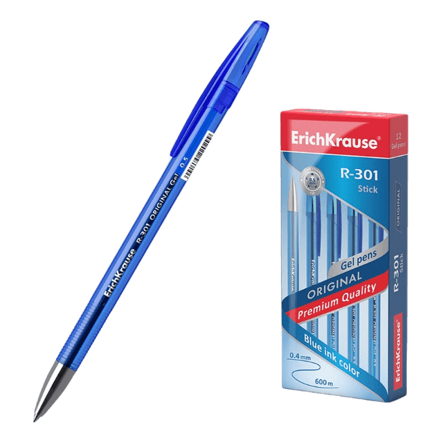 Ручка гелевая 0,5 мм СИНЯЯ R-301 Original Gel