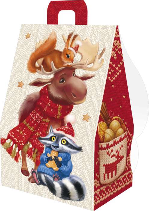 Коробка для конфет "ДОМИК ЛОСЬ"
