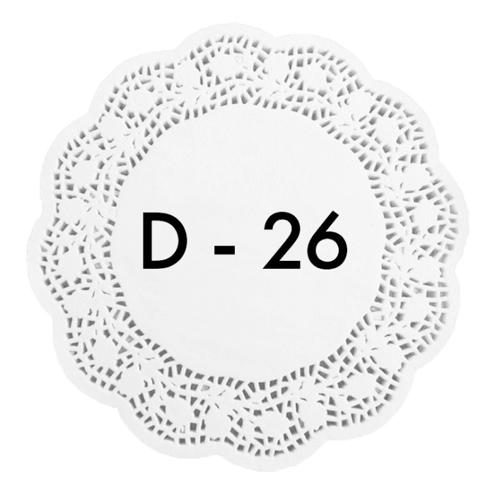 Ажурные салфетки D-26 см (250 шт.упак)
