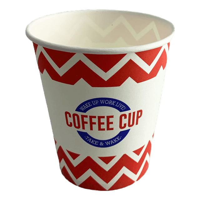 Стакан бумажный 180 мл "Coffee cup красный" D-73 мм БЛ