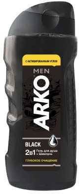 Шампунь + гель для душа 260 мл "ARKO" Men 2в1 мужской, Black