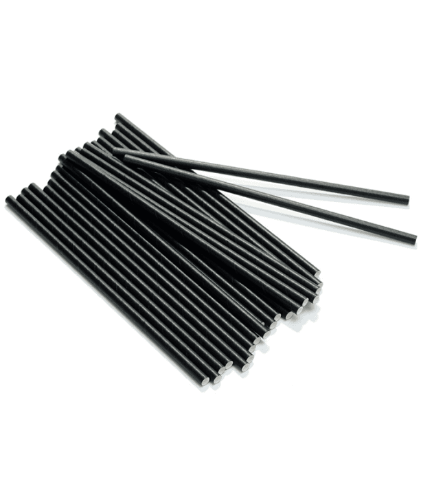 Трубочки бумажные 195*6 мм ЧЕРНЫЕ "ECO STRAW BE"