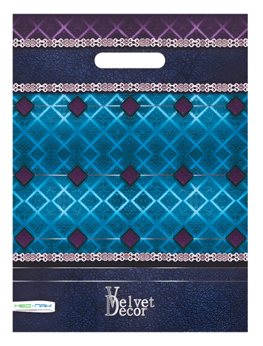 Пакет 30*40 см Вельвет декор 60 мкм прорезь