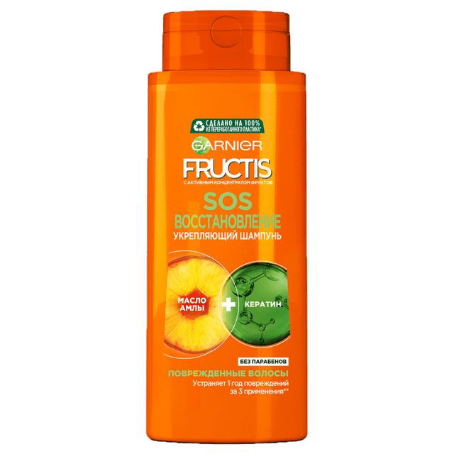 Шампунь 250 мл "Garnier Fructis" ЖЕНСКИЙ, SOS Востановление/Женский