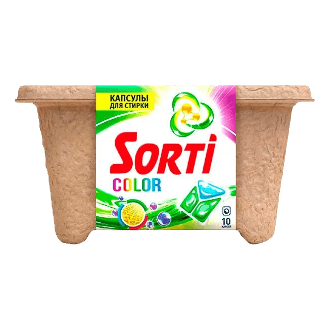 Капсулы для стирки белья "Sorti" картон (10 капс.упак) НК, Колор