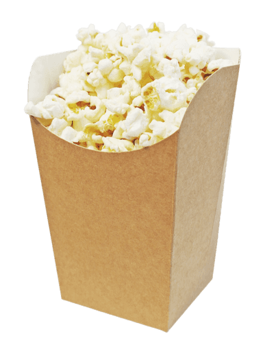 Упаковка бумажная для картофеля фри, попкорна, снеков 480 мл ECO SNACK CUP M 72*72*110 мм, КРАФТ