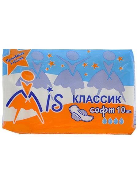 Прокладки "MIS" классик софт 4 капли (10 шт.упак)