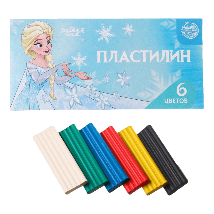 Пластилин 6 цветов 90 г "Эльза", Холодное сердце