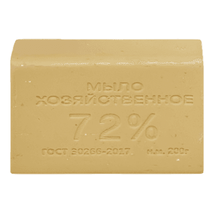 Мыло кусковое хозяйственное 200 г 72% без обертки ММК, светлое