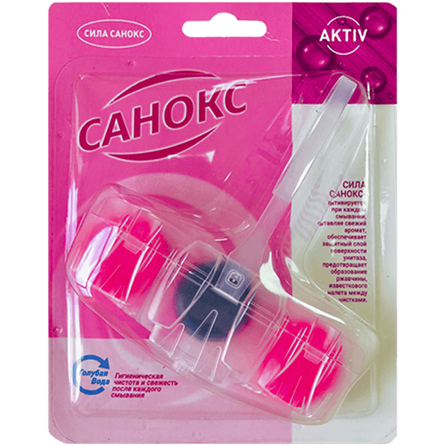 Блок для унитаза Санокс 40г Color Fresh, голубая вода, Фруктовый