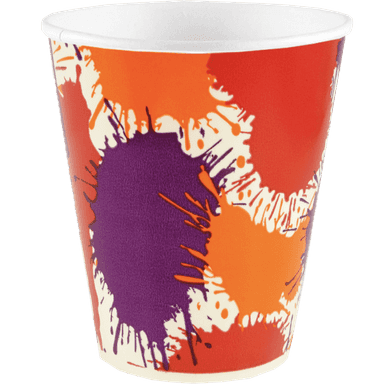 Стакан бумажный 400 мл Кляксы ХН D-90 мм В