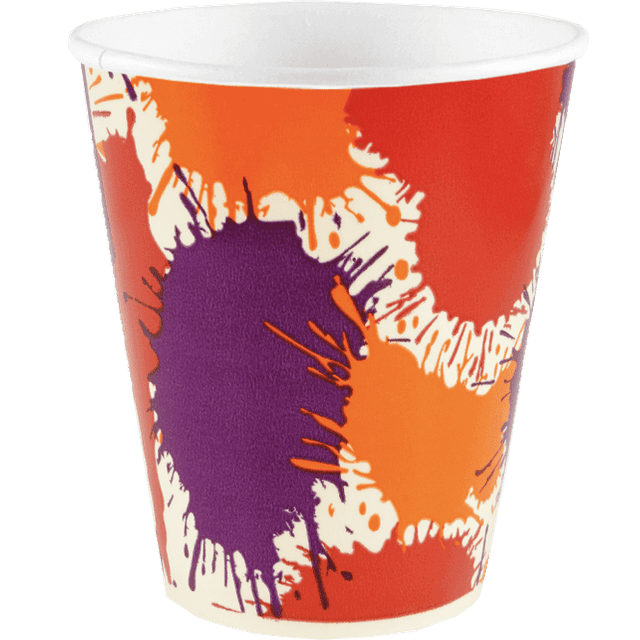 Стакан бумажный 400 мл Кляксы ХН D-90 мм В