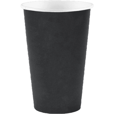 Стакан бумажный 400 мл БЕЗ РИС. ЧЕРНЫЙ D-90 мм В.