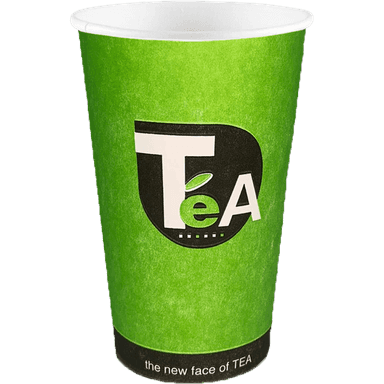 Стакан бумажный 500 мл "Чай" зеленый D-90 мм
