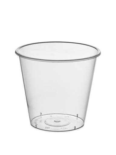 Стакан шейкер 300 мл прозрачный ТВЕРДЫЙ ПЛАСТИК "BUBBLE Cup" D-90 мм глянцевый ГН