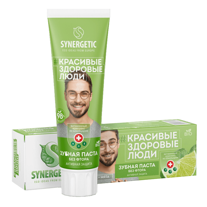 Зубная паста 100 гр SYNERGETIC, Активная защита