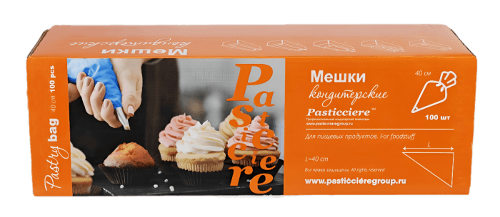 Мешок кондитерский в рулоне 40 см голубой Pasticciere (100 шт.рул)