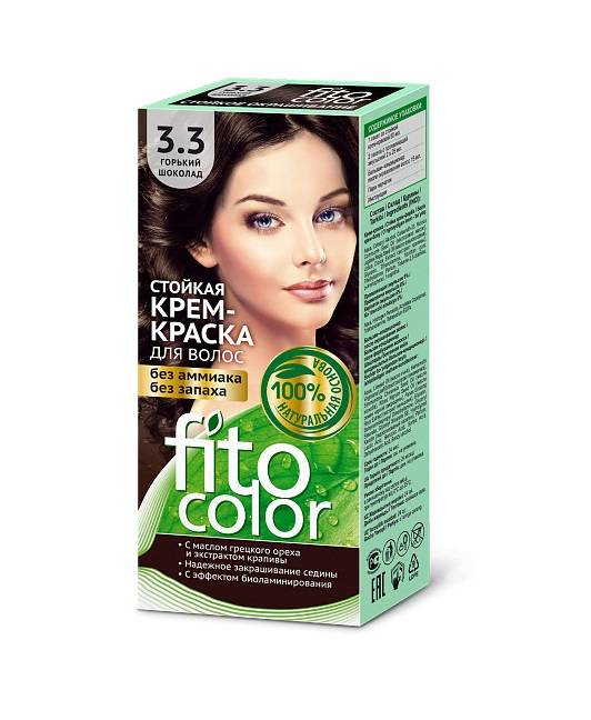 Крем-краска для волос "Fitocolor" 115 мл, 3.3 Горький шоколад