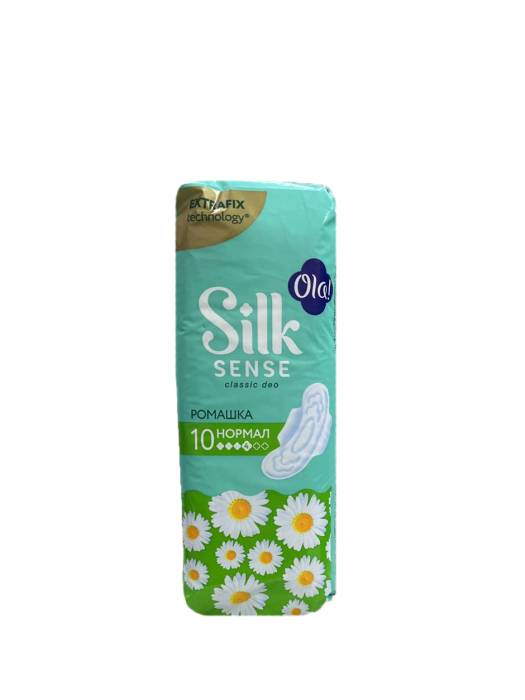 Прокладки "Ola!" Silk sense classik deo для нормальных выделений, 4 капли, арома ромашка (10 шт.упак)