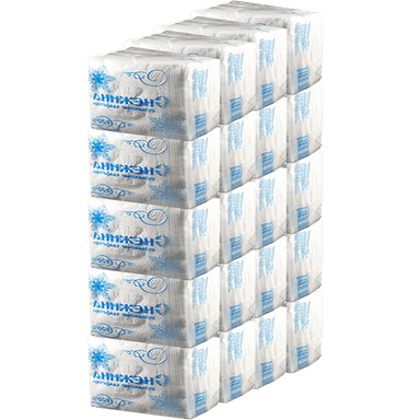 Салфетка бумажная 1/однослойная "Снежинка" белая, 50 листов пач. (20 пач.упак)