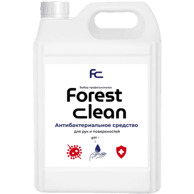 Средство для рук и поверхностей с антибактериальным эффектом "FOREST Clean" 5 л Евро