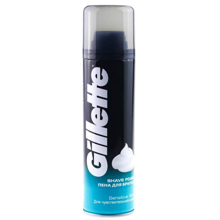 Пена для бритья 200 мл "Gillette", Sensitive (для чувствительной кожи)