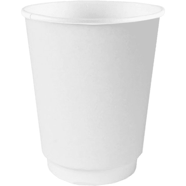 Стакан бумажный 350 мл Гладкий Белый Двухслойный D-90 мм БЛ