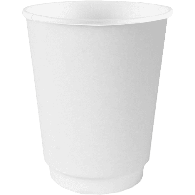 Стакан бумажный 350 мл Гладкий Белый Двухслойный D-90 мм БЛ
