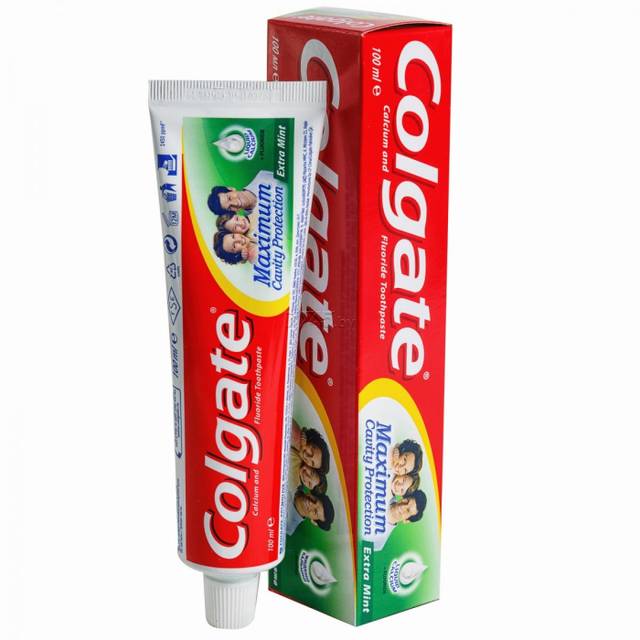 Зубная паста 100 мл/146 гр "Colgate", Защита от кариеса, Зеленая, Двойная мята