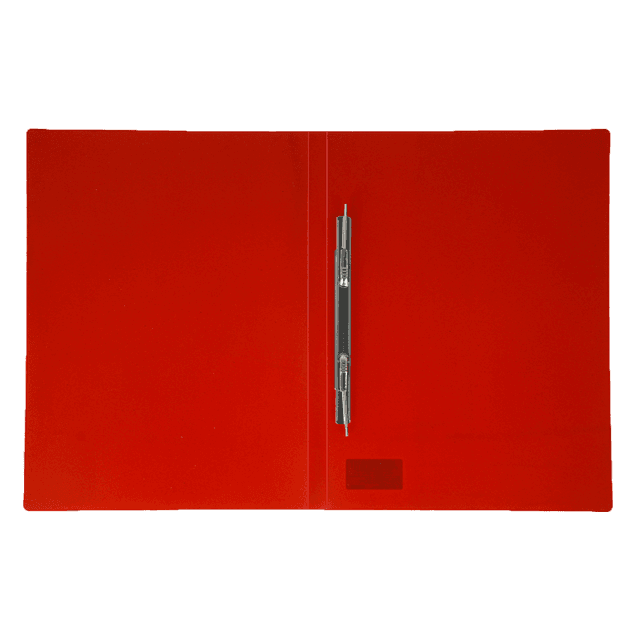 Папка с пружинным скоросшивателем А4, 500 мкм, корешок 15 мм, Calligrata, до 100 листов, красная