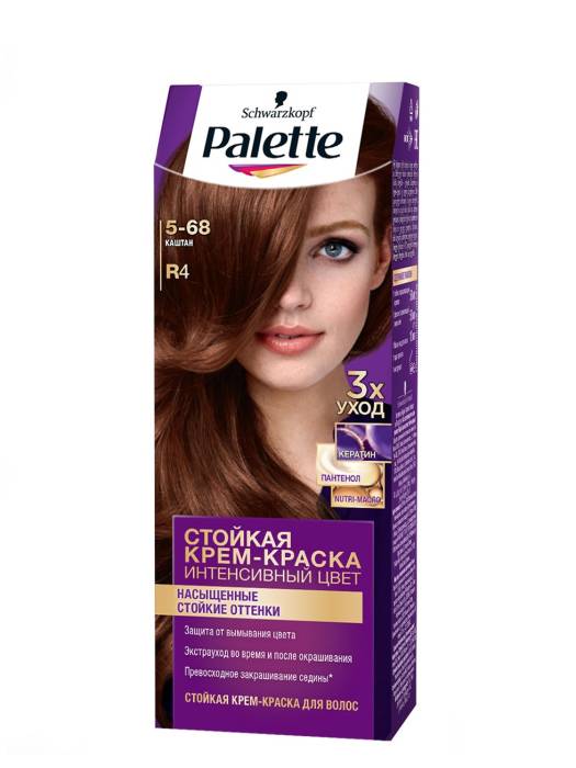 Крем-краска для волос "Palette" стойкая, R4 (5-68) Каштан