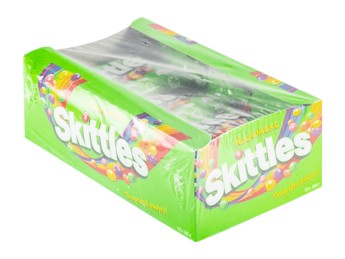 Жевательная конфета "Skittles" в ассортименте 38г (12 шт.упак)