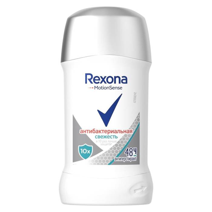 Дезодорант стик 50 мл "Rexona", Антибактериальная свежесть