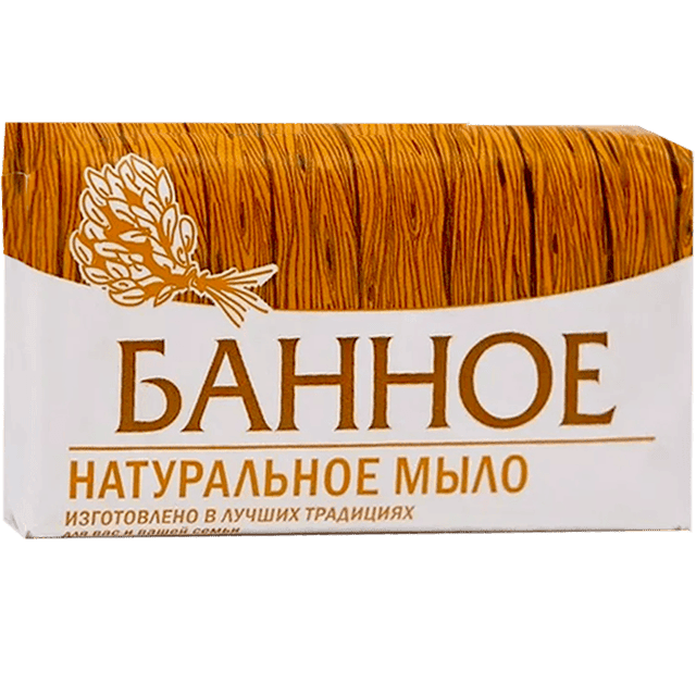 Мыло кусковое 160 г "Банное" в БУМАЖНОЙ упаковке Нэфис