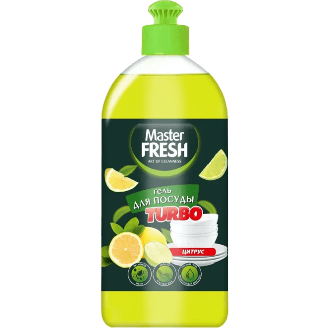 Гель для мытья посуды 1000 мл "Master FRESH" TURBO Цитрус пуш пул