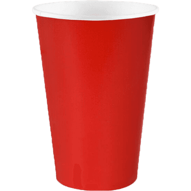 Стакан бумажный 400 мл БЕЗ РИС. "КРАСНЫЙ" D-90 мм БЛ