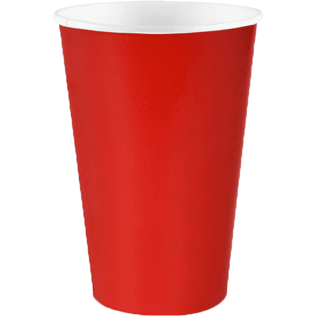 Стакан бумажный 400 мл БЕЗ РИС. "КРАСНЫЙ" D-90 мм БЛ