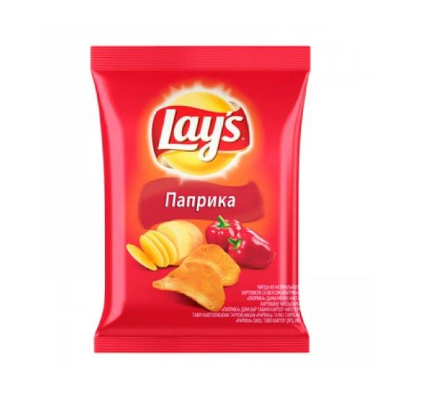 Чипсы "LAYS" 81г ассортимент, Паприка