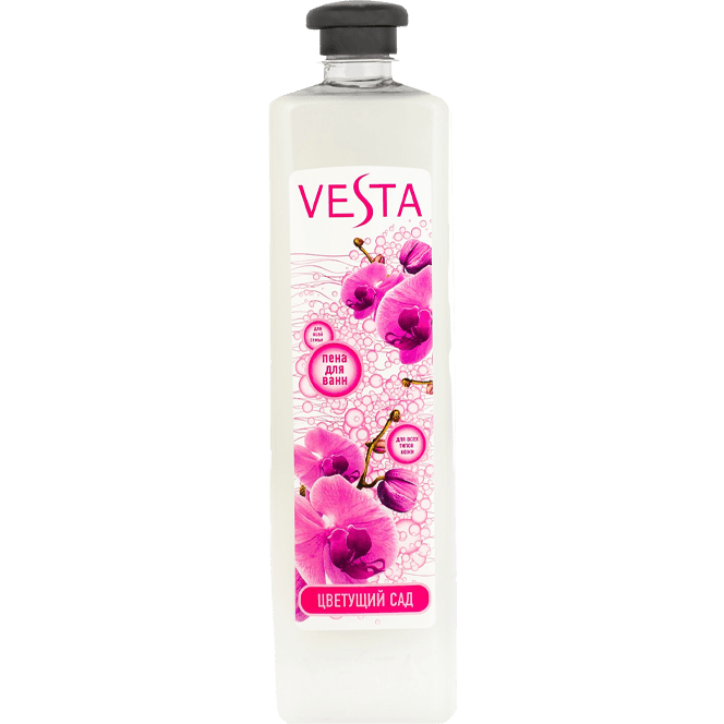 Пена для ванн 1000 мл "Vesta", Цветущий сад