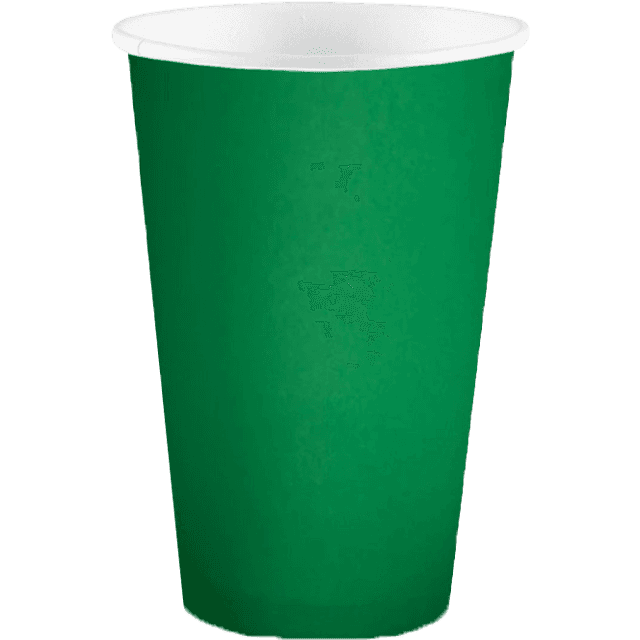 Стакан бумажный 400 мл БЕЗ РИС."ЗЕЛЕНЫЙ" D-90 мм БЛ