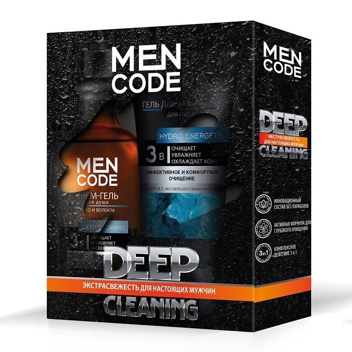 Подарочный набор "Men Code" Deep Cleaning/Гель для душа 300 мл + гель для умывания 150 мл