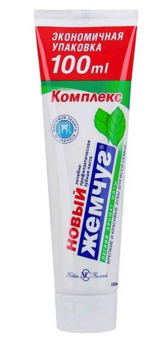 Зубная паста 100 мл/136г "Новый Жемчуг" НК, Семь трав