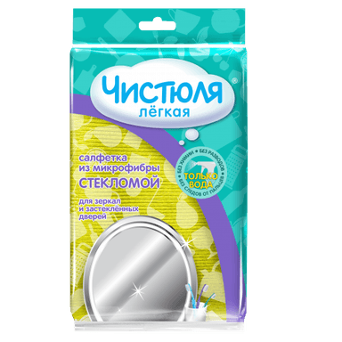 Салфетка Чистюля Легкая СТЕКЛОМОЙ из микрофибры