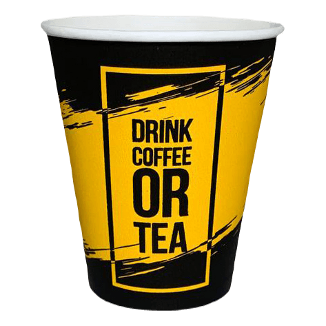 Стакан бумажный 250 мл "Drink Coffee/Tea" D-80 мм