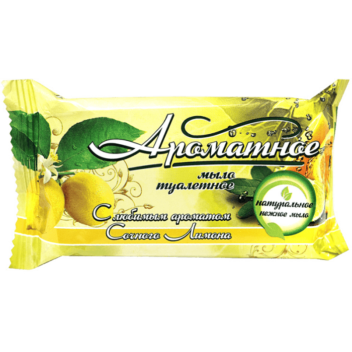 Мыло кусковое 75 г туалетное "Ароматное", Сочный лимон