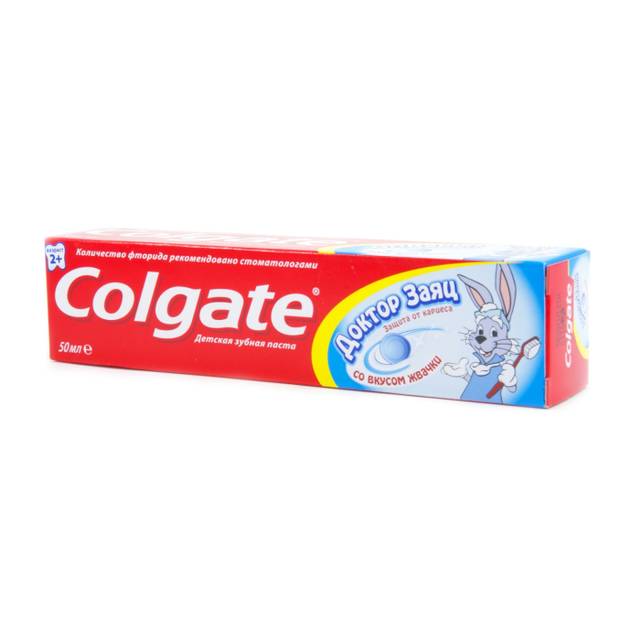 Зубная паста 50 мл "Colgate" Доктор Заяц, Со вкусом жвачки