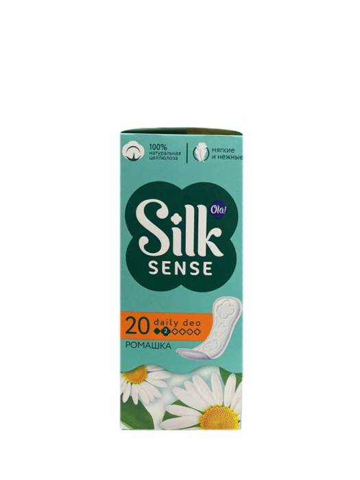 Прокладки "Ola!" Silk sense daily deo ежедневные, 2 капли, ароматизированные ромашка (20 шт.упак)