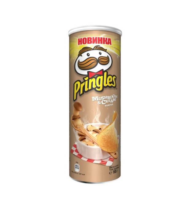 Чипсы "Pringles" 165г, Грибы со сметаной