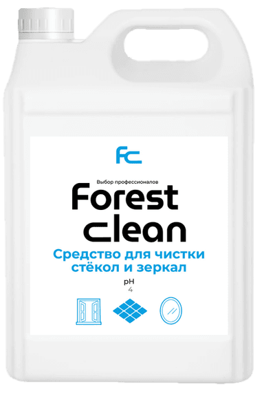 Средство для стекол и зеркал 5 л "FOREST Clean" канистра ЕВРО